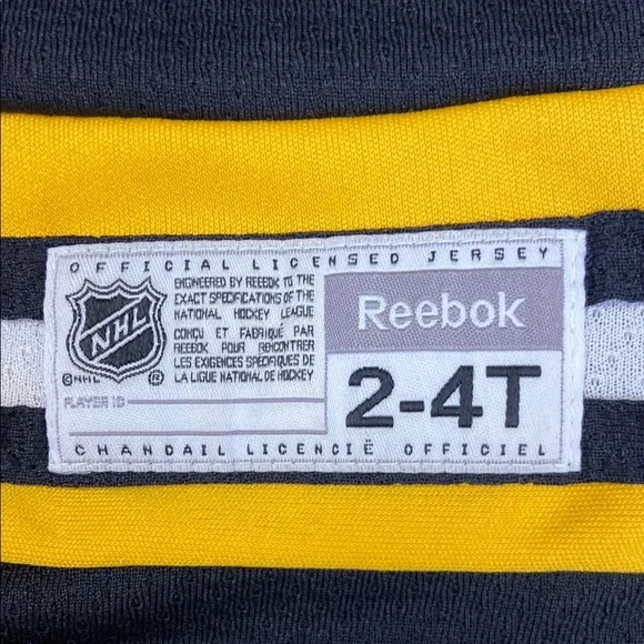 BRUINS Reebok Kids Black and Yellow Hockey Jersey 2-4T